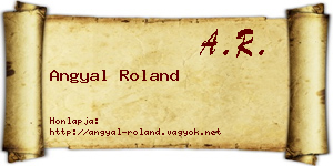 Angyal Roland névjegykártya