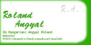 roland angyal business card